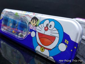 Hộp bút sắt hình dễ thương cute doremon hello kitty Siêu nhân Elsa 2 tầng đẹp