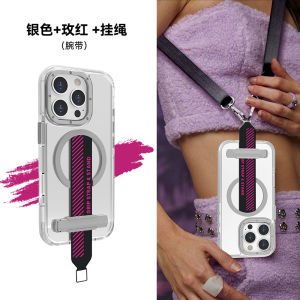  13Promax Phone Case 2024 New High-End 13Pro Wrist Strap 12 Magnetic Attraction 12Pro Stand Magsafe Lanyard 12 Crossbody Bag Max Anti-Collision 13 Anti-Fall Trendy Fashion
