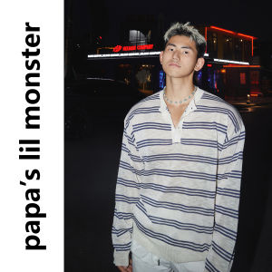 Papas lil monster | Lightweight Loose Stripe Long Sleeve T-Shirt