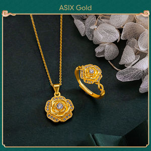 ASIX GOLD 916: A Romantic & High-Quality Women's Jewelry Set