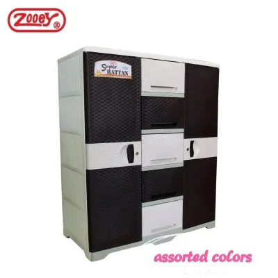 NEW ZOOEY SUPER RATTAN DUAL CABINET