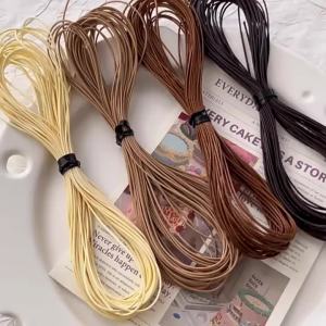 10 Meters 0.8/1/1.5mm Waxed Cotton Cord Waxed Thread Cord String Strap Necklace Rope Beads For Bracelets DIY Jewelry Making