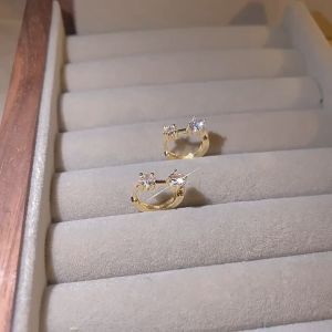 hikaw gold 18k saudi  tunay gintoOriginal pawnable legit earrings sale Zircon piercing earrings  for women  wedding korean style gift earrings hypoallergenic non tarnish dangling