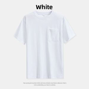 AKT | Pockets Round Neck Pure Cotton Casual T-Shirt