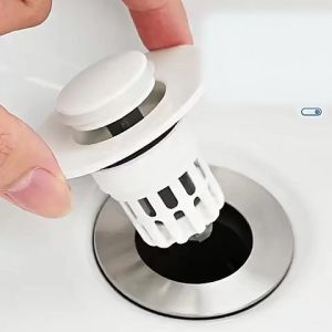 1pc Bathroom Kitchen Sink Press Plug Sewer High Quality Floor Drain Drainage Filter Anti-Spray Anti-Odour Bounce Sink Leak Stopper