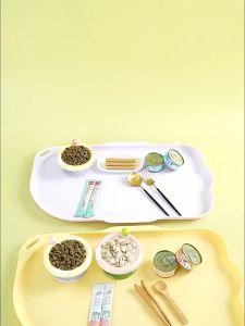 SKISOPGO Pet Feeding Mat Non-Slip Waterproof Pet Food Dining Plat Tray Absorb-Water Pet Food Mat Bekas Makanan Kucing