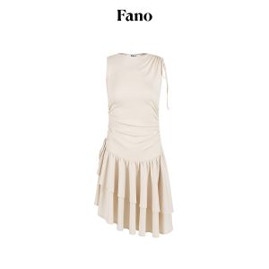 Fano | Đầm Dây Phong Cách Tối Giản Đa Lớp Có Dây Kéo