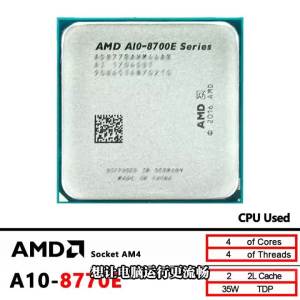 AMD A10 8770E A10-Series PRO A10-8770E Used 3.5 GHz Quad-Core CPU AD877BAHM44AB Socket AM4 but no fan