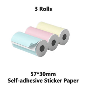 Colorful Adhesive Printing Paper Rolls 57mm - Perfect for Portable Thermal Printers Wireless Wireless Ideal for Notes & Photo
