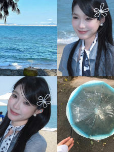 Korean Style Pearl Flower Hair Clips Womens Side Bangs Hairpin Headwear Luxury Feelings New 2025 Alloy Hair Accessories