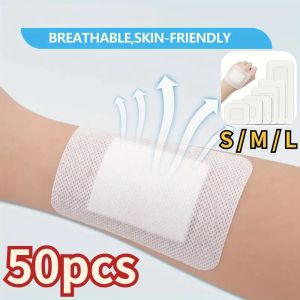 50pcs Large Size Hypoallergenic Non-woven Medical Adhesive Wound Dressing Band Aid Bandage Large Wound First Aid Health Patch