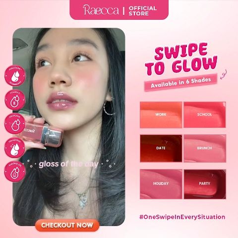 Raecca Swipe To Glow Bundling [Bundle 2 Lip Gloss]