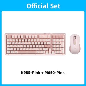 Logitech | AI Office Suite Wireless Bluetooth Mouse Quiet Keyboard Pink
