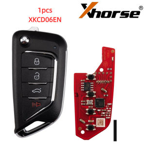 Xhorse XKCD06EN VVDI Universal Remote Key 2nd Generation for Cadillac Style 4 Buttons Wire Remote Supports Wireless Programming