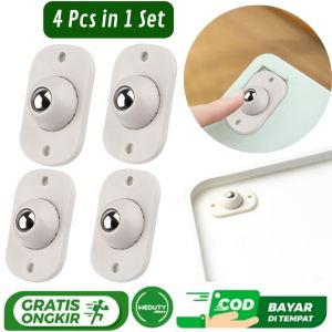 4 Pcs Roda Kastor Mini Alat Angkut Kotak Pot Perabot Furniture Mini Caster Wheel Super Sticky