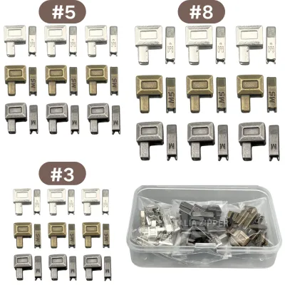 54 PCS 27 Sets #3 #5 #8 Zipper Kit with Open-End Metal Sliders | Multi-Size Replacement Zippers for Clothing Bags DIY Crafts |