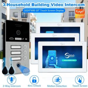 Anjielosmart [cat6&IP] WiFi HaLow Bridge to connect IP video intercom For Home 7-Inch Touch Screen Intercom In Private House Monitor 1080P Doorbell Camera With Fingerprint