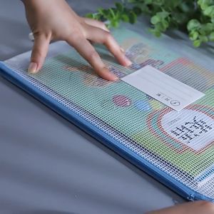 OHO แฟ้มเอกสาร PVC กันน้ำ แบบซิป สำหรับ A4 พร้อมตะข่ายยึด สำหรับออฟฟิศและโรงเรียน