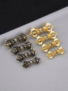 Miniature Pure Copper Vajra Bracelet Tibetan Style Buddhist Beads Accessories Handmade DIY Charms Fashion Jewelry Accessories