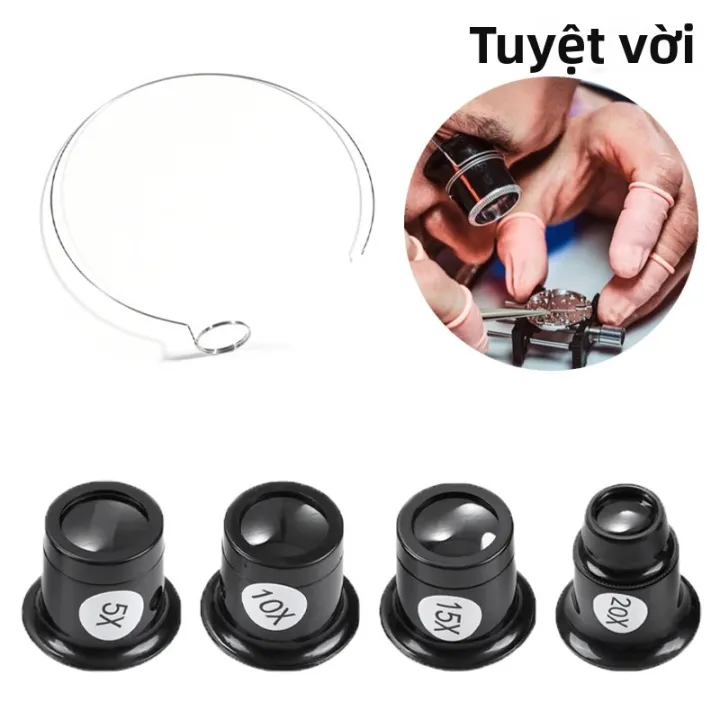 Kính Lúp Mắt Kính Của Thợ Đồng Hồ Kính Lúp 3X-20X Công Cụ Sửa Chữa Đồ ...