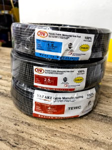 YAZAKI TEWC LOOSE CUT 1M PVC INSULATED CABLE 1.5mm/2.5mm/4mm/10mm