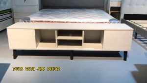 BETTY FURNITURE TV Cabinet 6 - TC4001 / Kabinet TV / TV Console Dark Brown / White