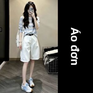 Ge·an·fei | Bộ Áo Thun Sọc và Quần Short