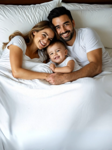 MildMate Bedsheet 9-9.5 ft EcoLuxe Organic Cotton for combined Beds - Seamless Family Size