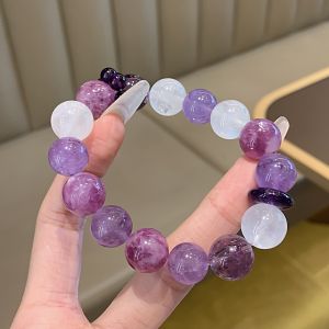 Thời trang tự nhiên pha lê vòng đeo tay nữ tự nhiên thạch anh tím vòng đeo tay ngọc tím tự nhiên vòng đeo tay pha lê năng lượng cao cấp nhẹ sang trọng