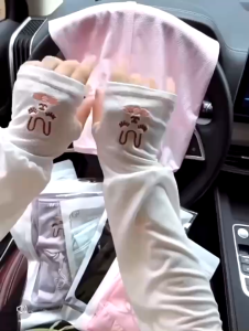 Găng Tay Chống Nắng Nữ UPF50+ | Ống Tay Dài UV | Co Giãn Thoáng Khí | Thỏ Trendy Thời Trang