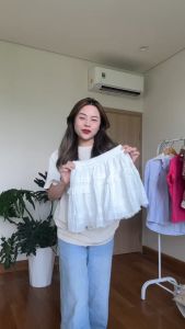 Chân Váy Trắng Mini Xếp Tầng Xòe Bồng MiSoul – Dáng Ngắn Có Lót Trong FreeSize Chân Váy Xếp Tầng 281