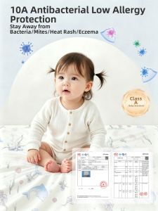 BEBEPEARL | Waterproof Baby Crib Mattress Cover Cotton