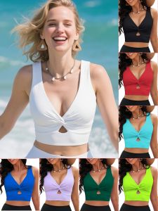 Adjustable Strap Bikini Swimsuit Womens Sporty Top Coverage Quick Dry Separate Design Thermal Beach Vacation Hotel Casual