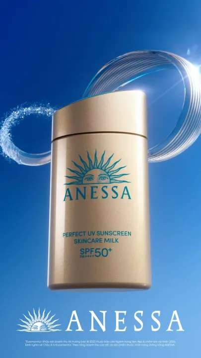 Combo Sữa chống nắng dưỡng da kiềm dầu bảo vệ hoàn hảo Anessa Gold Milk SPF50+ PA++++ 60ml + 20ml