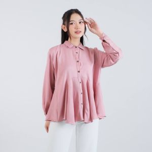 Kemeja sehrine blouse polos / kemeja polos wanita / kemeja panjang wanita / blouse kekinian