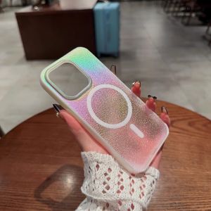 Mist Gradient Frosted Ultra-Thin Phone Case for  16 17 pro Max Wireless Magnetic Full Cover Anti-Fall Shell for Men And Women