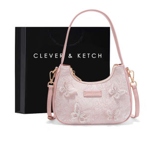 New Chinese Style Crescent Moon Underarm Bag Womens Fashion Trend Single Shoulder Crossbody Bag High-End Sensation 2025