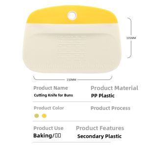 Plastic Dough Scraper Kitchen Tool for Baking Noodles Rice Noodles Cake Filling Cutter Panel Safe Dough Cutter Tool