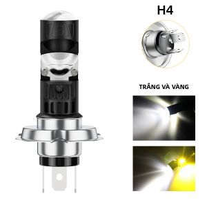 1 Bóng Đèn Pha LED Xe Máy H4 BA20D P15D 12V Hai Màu Hi/Lo Đèn Pha Trắng Vàng Đèn Sương Mù Phụ Kiện Xe Máy