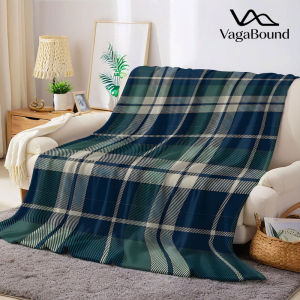 BILIBILI | Navy Green Tartan Plaid Flannel Blanket Warm Soft Halloween Christmas Decorative Couch Warm Cozy All-Season Gift