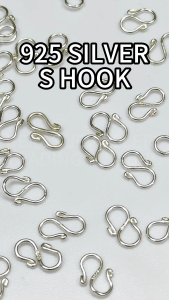 925 Silver S Hook Beads for DIY Bracelet Necklace Anklet Jewelry Making Accessories Sterling Silver 925 Findings Parts S Shape Hook Clasp 5x9mm-6x10mm