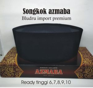 PECI SONGKOK KOPYAH HITAM BLUDRU HALUS PREMIUM AC ready tinggi 7 8 9 10