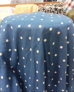 Bahan Kain Linen Motif Bunga Harga 05m