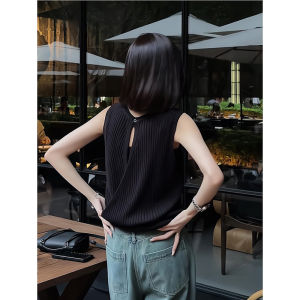 Stylish French Elegant Sleeveless T-shirt Vest Top