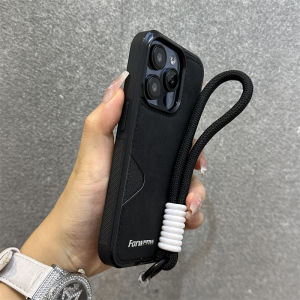 Integrated Leather Texture iPhone 15 pro Max Case Womens Card Slot Protective Cover for Apple 15 plus Business Style