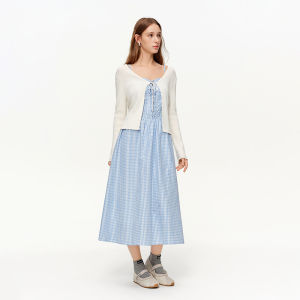 DUSHU | Breathable Lace-Up Knit Cardigan