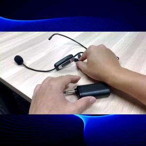 Original Denn DM-340US (H) UHF Wireless Headset Microphone (Mono 12 Selectable Channel) Mic DM340US Mikrofon Masjid GANTV