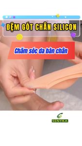 Đệm gót chân miếng lót silicone bảo vệ chân chống nứt nẻ tê mỏi làm mềm vết chai