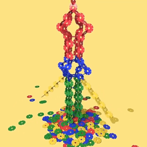 Childrens snowflake building blocks educational toys 300/500/600/800PCS雪花片积木益智玩具