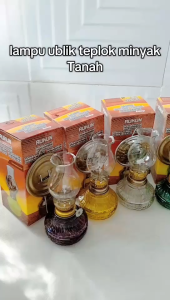 Lampu Ublik Teplok Minyak Tanah Semprong Kaca Rukun Bagong Haka 7 Warna Jadul Emergency